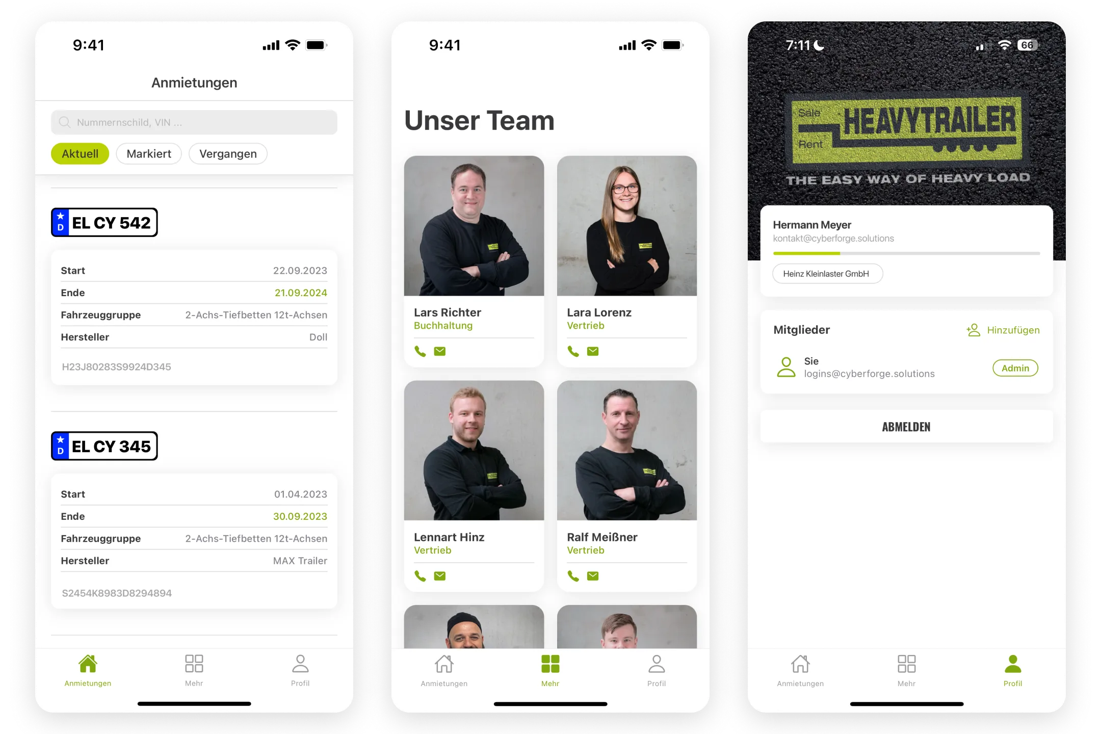 Image of HeavyTrailer App - Smartes, kompaktes Kundenportal